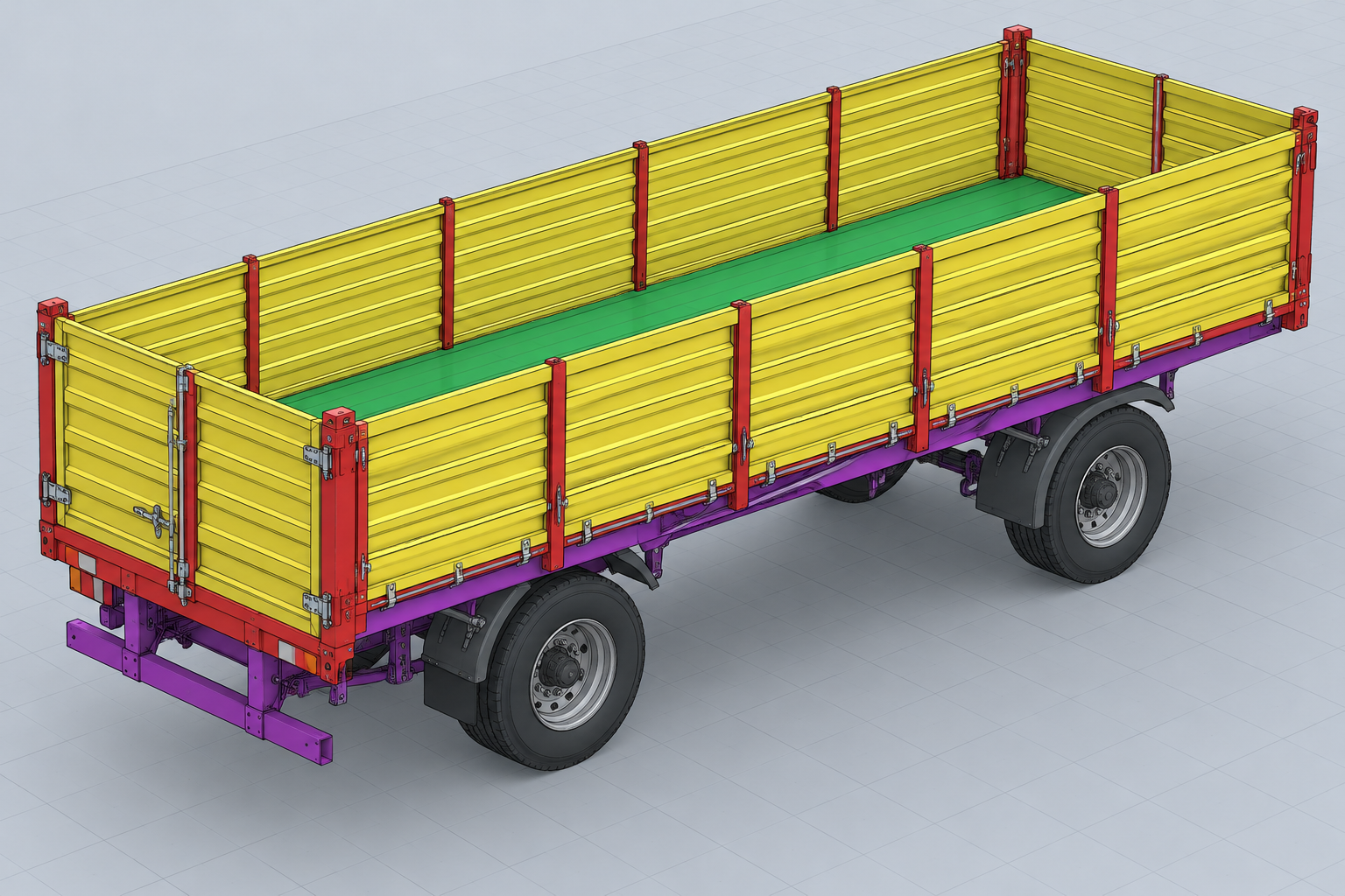 Render conceptual del desarrollo de un acoplado